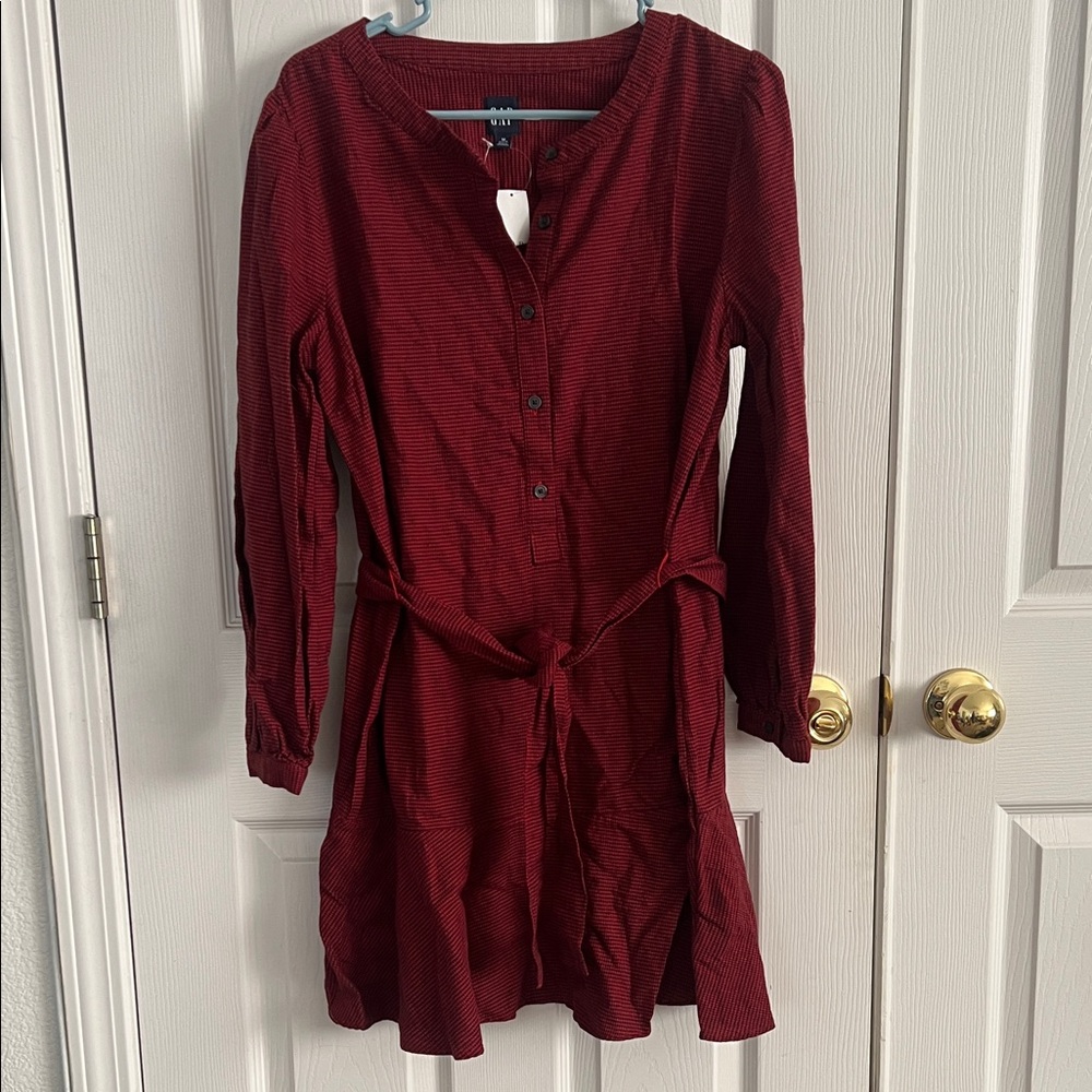 GAP Red Long Sleeve Dress